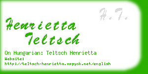 henrietta teltsch business card